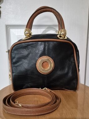 Capezio Small Black Tote Bag With Gold Toned Hardware